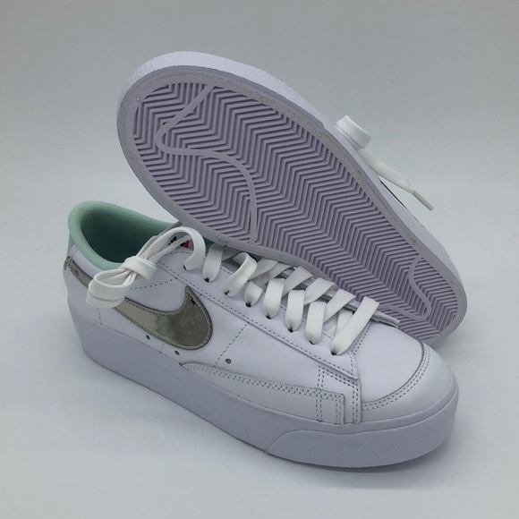 Nike Shoes - New Nike Blazer Low Platform White Metallic Shoes Womens US DQ7654-100